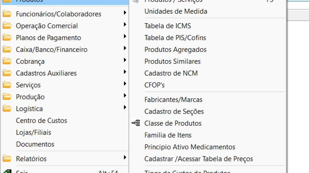 Alteração de produtos
